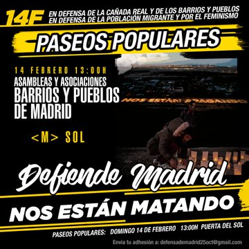 MadresCR's tweet photo. #PaseosPopulares este #14Febrero 12:30h
Callao, Sol, Opera y Tirso
#NosEstanMatando14F https://t.co/wCSBG1CEup
