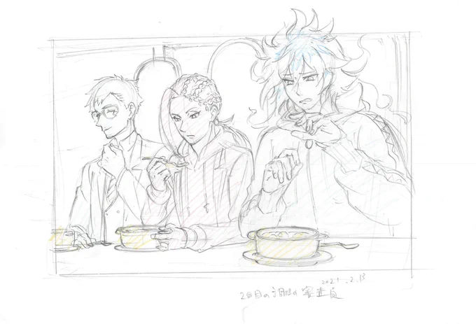 らくがき14日目
マスターシェフ調理の回数だけ審査員の絵を描いてやるぞ〜!! 