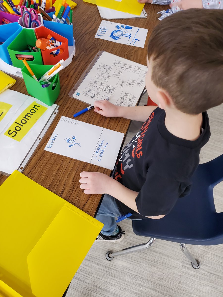 Tools_PreKTeach's tweet photo. In my T/Th group, I have students ranging from Message to Ending Sounds during Play Planning.
#prektools #playplan #scaffoldwriting #PreK #teaching #learning #ToolsoftheMind https://t.co/IvFW4sa0R7
