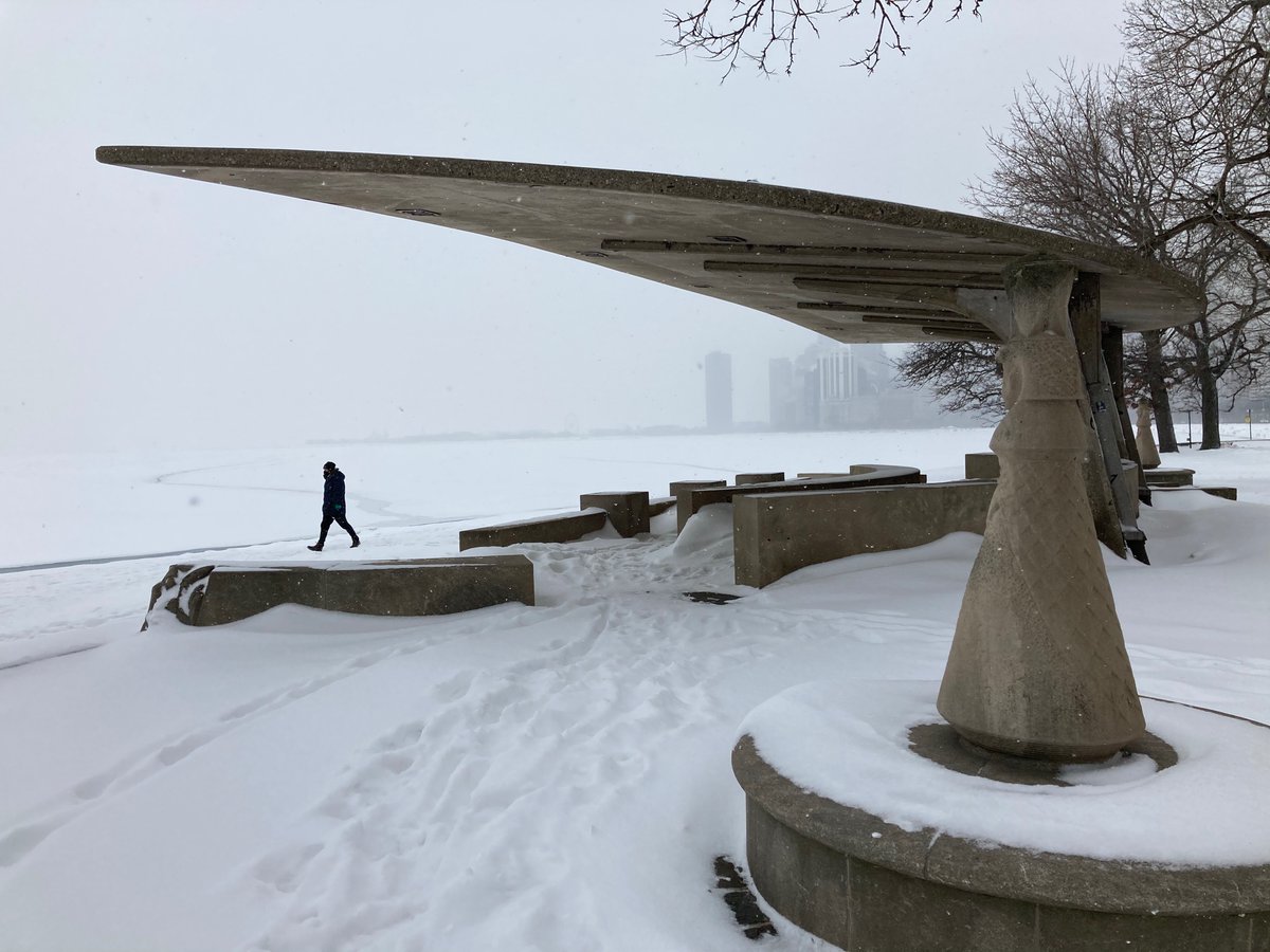 North Avenue chess pavilion. The trail is technically closed south of here and not plowed, so it should be smoother sailing.