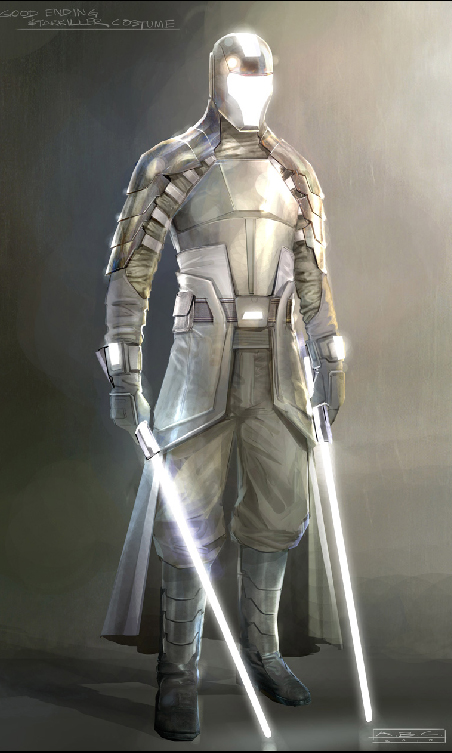 TheLoreMasterYT's tweet photo. This "Experimental Jedi Armor" concept art for The Force Unleashed 2 needs to be used for a character in some Star Wars story.

It's so beautiful. https://t.co/5OFCAO6yJm