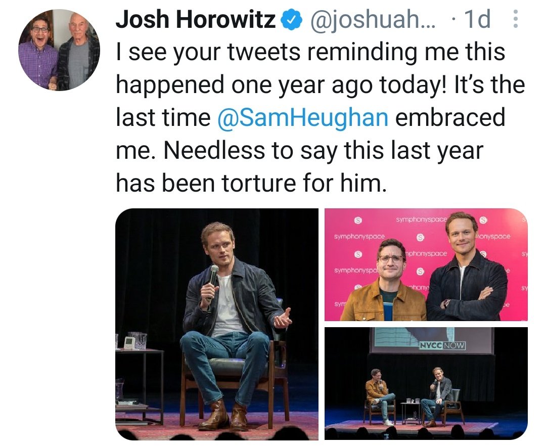 Starting the Mother of all weeks thread with some of Sam's friends! You have to be a very special person to have so many great friends.. and Sam is! Below .. exhibits 1, 2 and 3! Friends will be friends!  #SamHeughan  #JoshHorowitz #AishaTyler  #KristopherHart