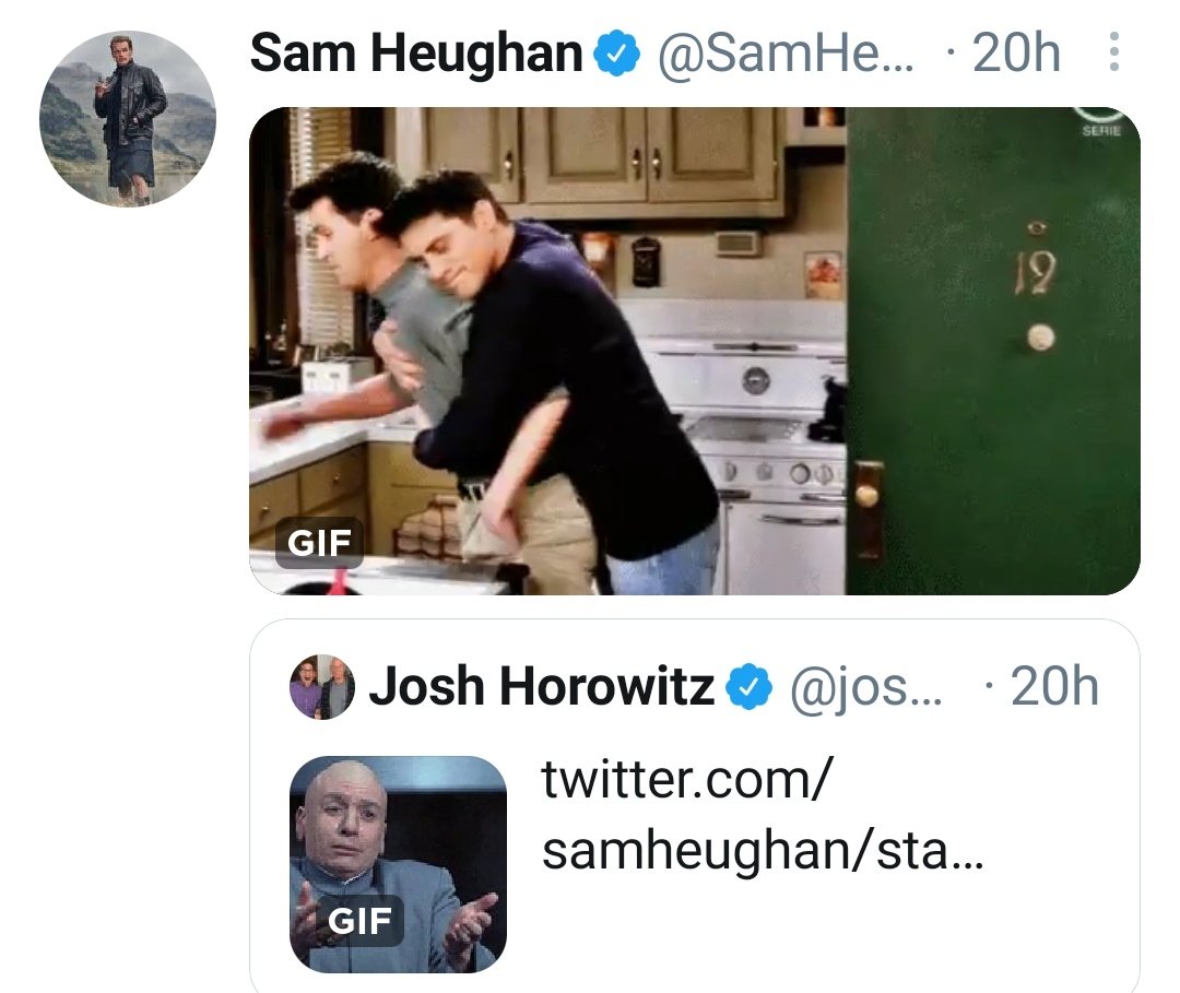 Starting the Mother of all weeks thread with some of Sam's friends! You have to be a very special person to have so many great friends.. and Sam is! Below .. exhibits 1, 2 and 3! Friends will be friends!  #SamHeughan  #JoshHorowitz #AishaTyler  #KristopherHart