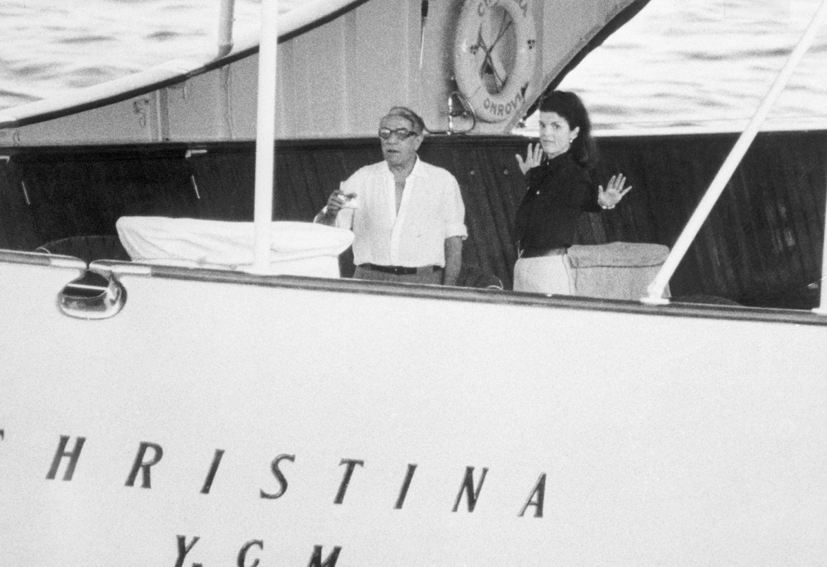 1963 - Jackie Kennedy’s third child, Patrick, born prematurely, died. She was depressed. Her sister, Lee Bouvier Radziwill, who lived in Paris, planned to join Onassis on his yacht, Christina, for a cruise.