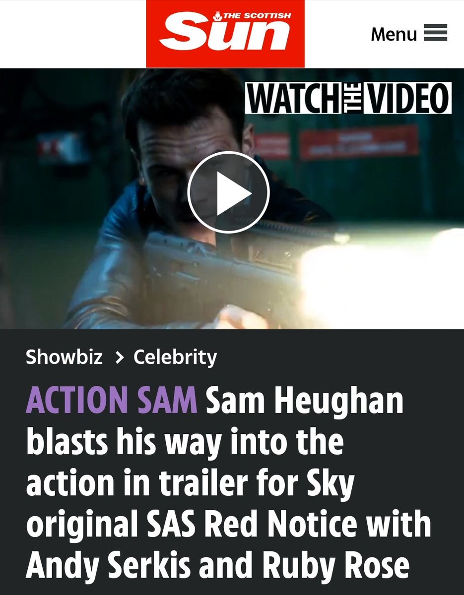 Also, Daily Record and the Scottish Sun mention Sam's  #SASRedNotice in a new and interesting article!  #SamHeughan