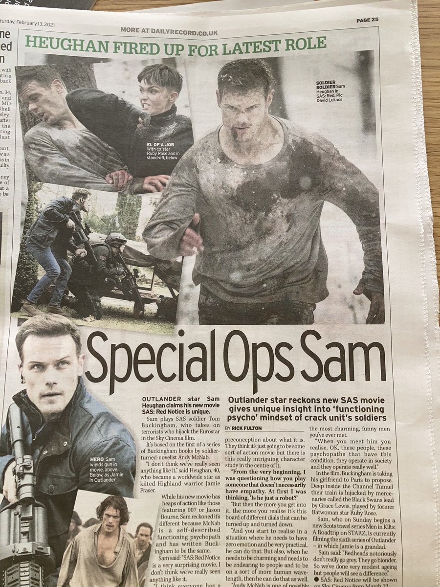 And, of course, some more written Press covering Sam's upcoming movies, thx to  @IreneMacleod12! Also a bid THANK YOU to amazing  @MakkOlga for all the info! And adding an amazing tweet from  @visicilia because i agree with it all!  #SamHeughan #sasrednotice  #ToOlivia