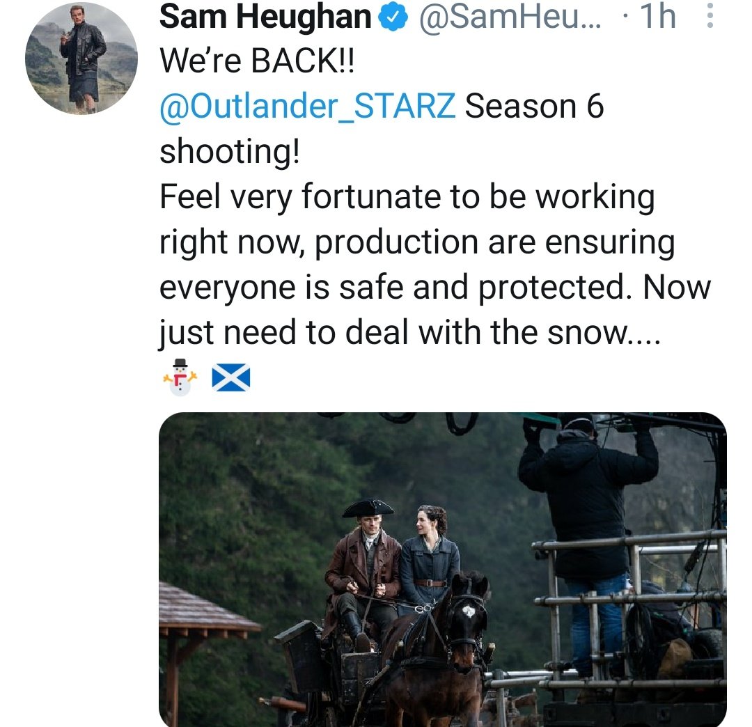 And another amazing news is that  #Outlander started production of Ssn. 6! Yessss!!! They are back!!