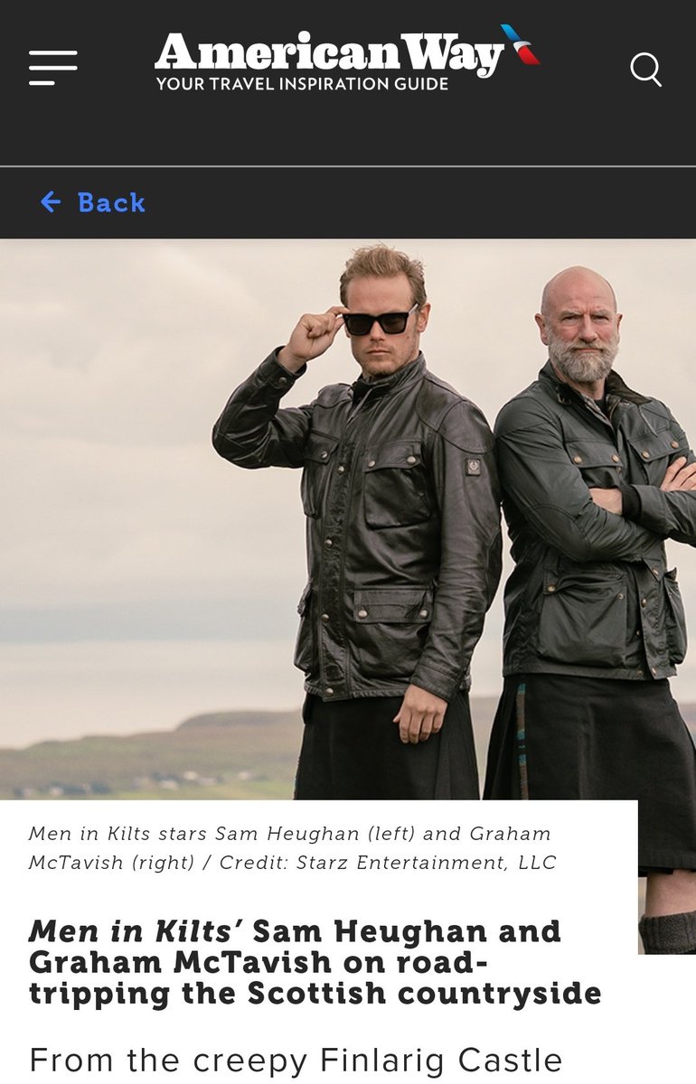 And more written Press, cause we can't never have enough news about our favourite lads! #SamHeughan  #GrahamMcTavish  #MenInKilts