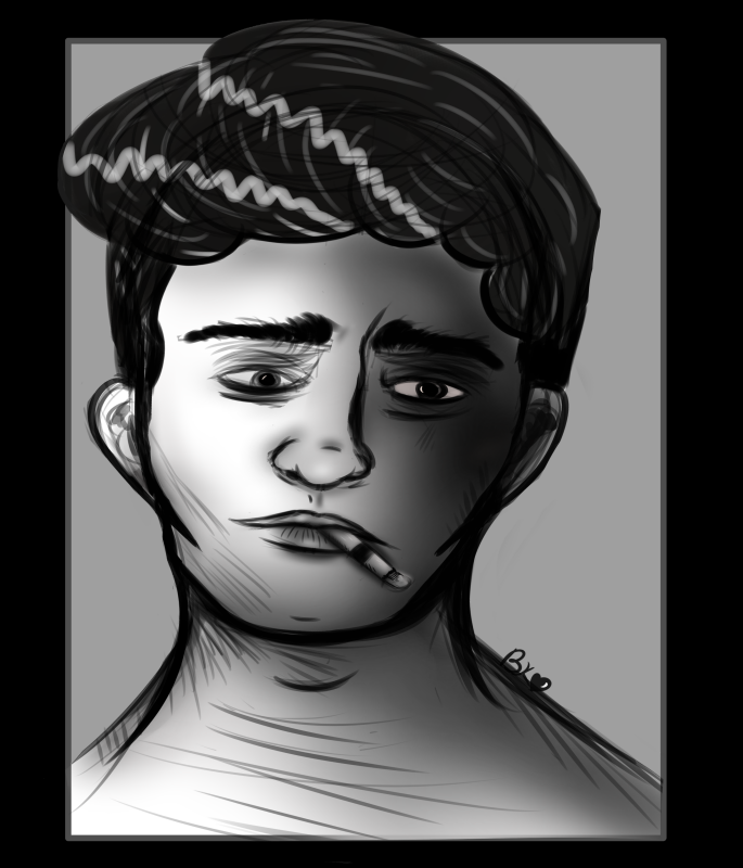 He looks kinda awkward, but I like what I did, shading-wise.