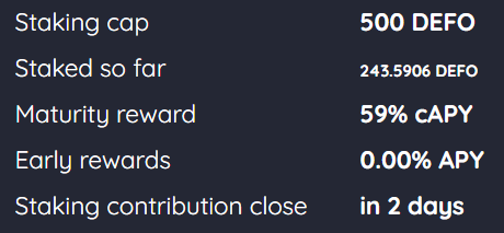 DefHold's tweet photo. 243 $DEFO have been staked in our Saturnus staking pool! 2 days and 257 $DEFO left ⏱️

Current ROI: 16% for 60 days! Get your seat 🚀

🔽
https://t.co/abWvQbWjvF https://t.co/QUGCKsDCA7