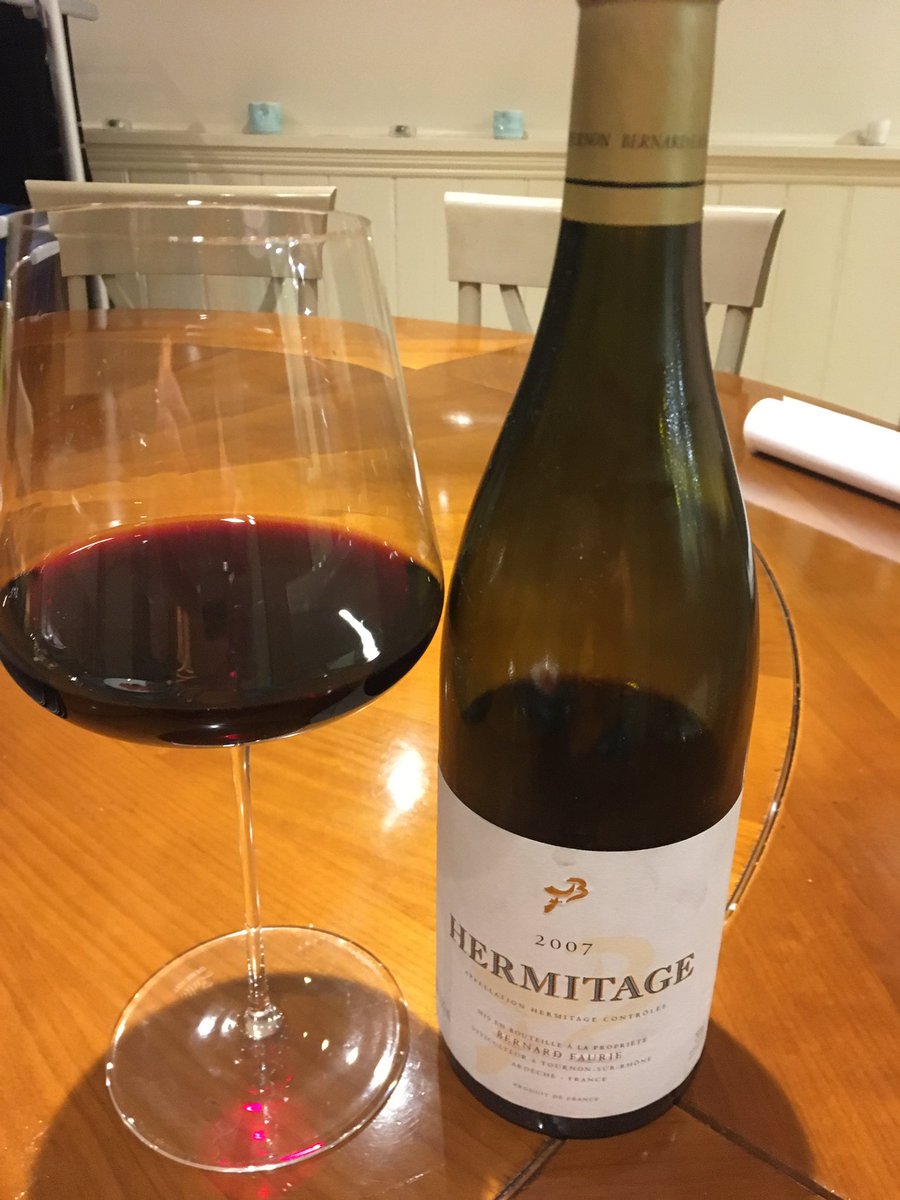 Intense raspberry and granite on the nose, cool fruited,savoury with poise and grip. Bessard/Méal Hermitage from the maestro. @vinetrail