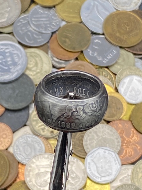 ArdiByHand's tweet photo. 1889 90% Silver Morgan Dollar Coin Ring Wedding Band. For more info please go to https://t.co/lc6y1qLOm3 https://t.co/QL87Iv7gvw