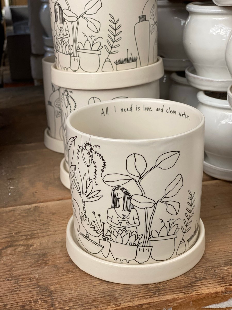 CityFloral's tweet photo. Getting new pots in daily, and this one is so cute! Come and visit our giant pottery selection and give your plant babies a new home. https://t.co/UOPMkAjqjT