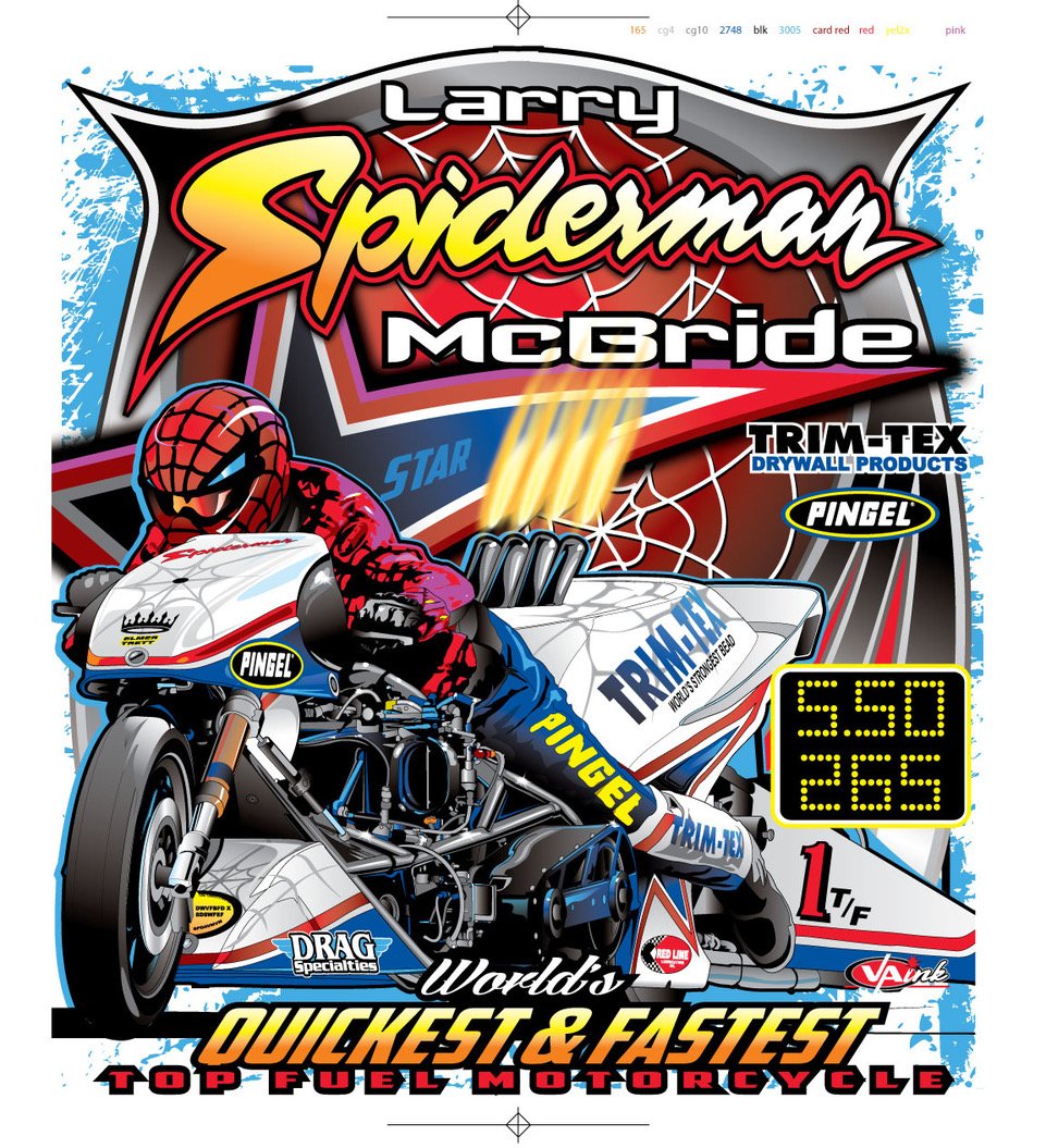 Printed another batch of the Larry McBride shirts! Thrilled that greatest 2 wheel pilot of all time chooses us for his apparel!