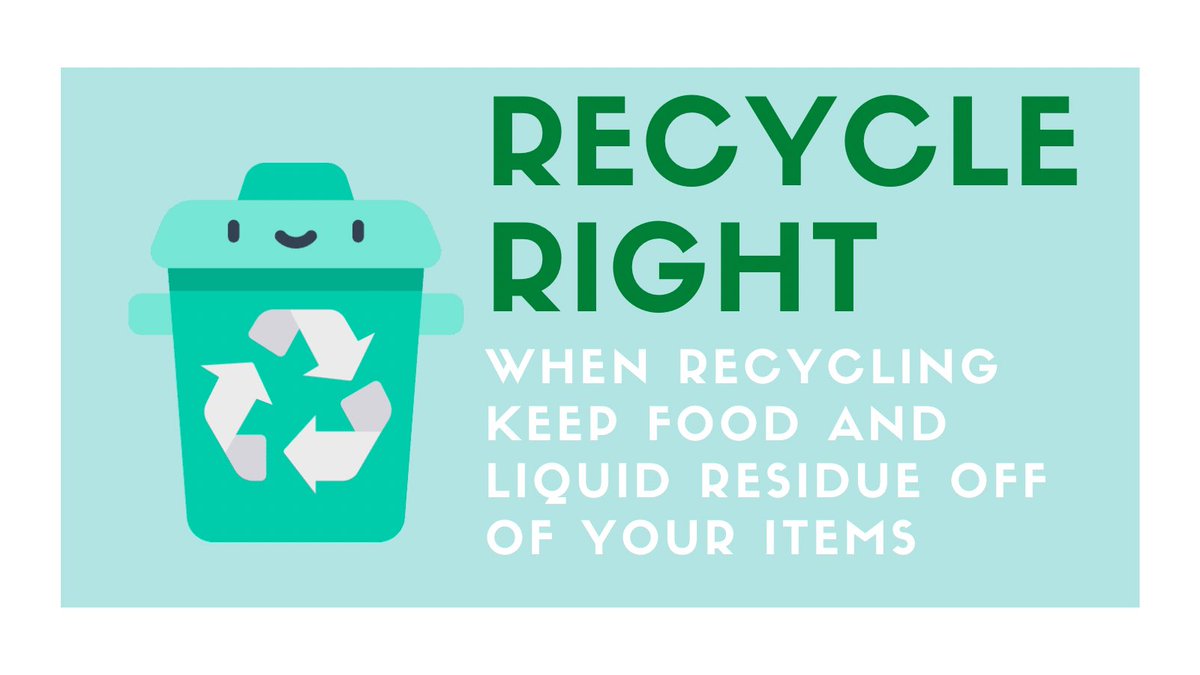 Timber2022's tweet photo. Learn how to Recycle Right! Make sure to rinse residue off your items and dry them before placing them in the bin!♻️ https://t.co/7gs0apOZ7B