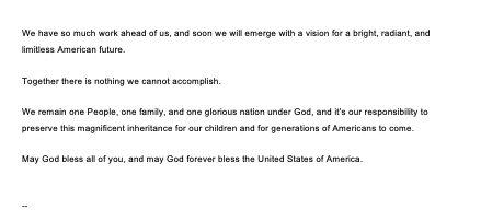 albamonica's tweet image. TRUMP statement post-acquittal