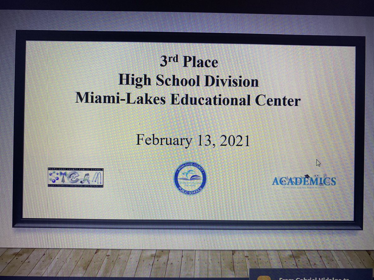 MDCPSRobotics's tweet photo. We congratulate the students and the whole @MLECJaguars family for earning 3rd place π in the High School Division of our @MDCPS Inaugural @VEX Robotics Programming Challenge! #RoboticsIsTheLanguageOfSTEAMInMDCPS @MDCPSSTEAM @STEMDesignation @MDCPSAcademics https://t.co/GAHJ2oRevn