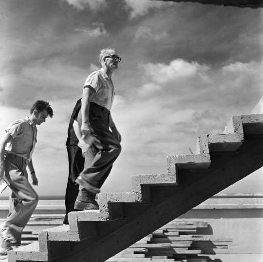 Le Corbusier by Sam Presser Marseille, 1951I'm seeing some of these photographs for the first time. This one blew me away! A great example of aspirational portraiture.