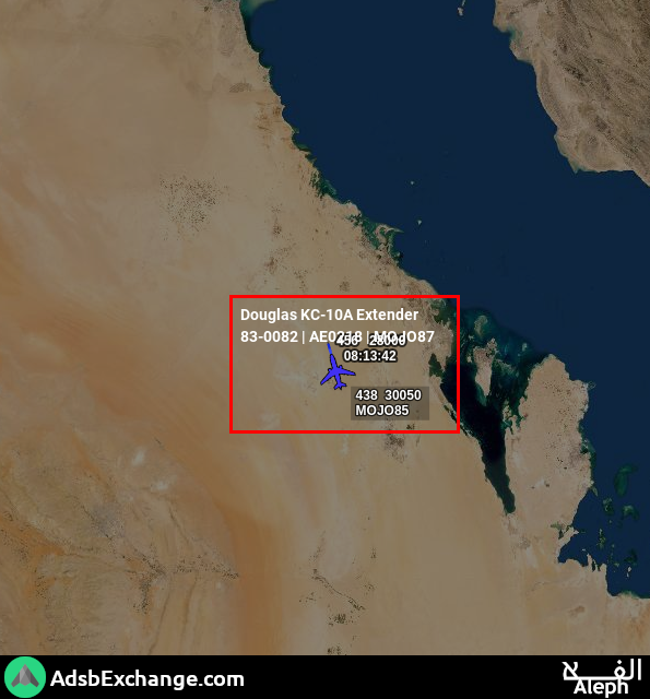 no_itsmyturn's tweet photo. 2128Z
#USAF ๐บ๐ธ KC-10A Extender #Tanker
83-0082 | #AE0218 | #MOJO87
Over #KSA ๐ธ๐ฆ https://t.co/nFJ156XLlL