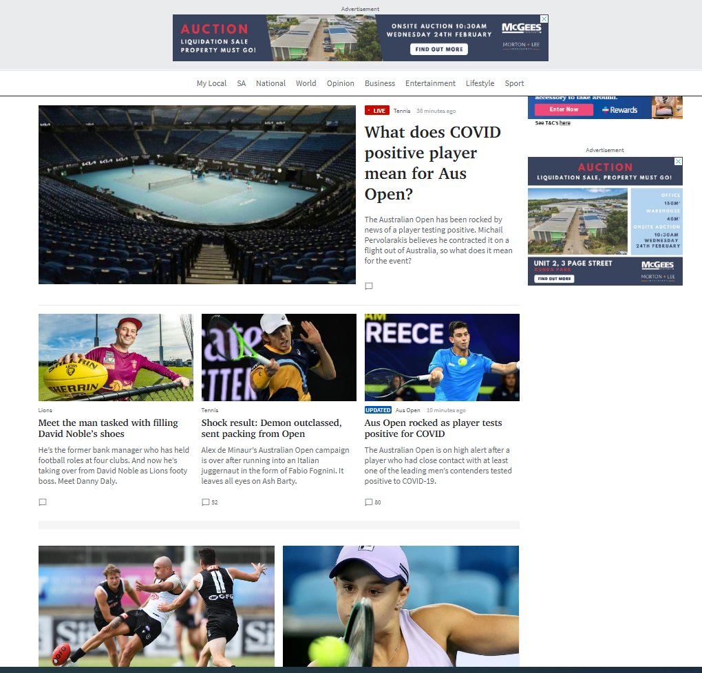 and... Barty again saves  @theTiser from a  #BallsOnly Sunday sports splash 1/6  #WomenInSport  Slice, slice baby: Barty powers into fourth round  https://www.adelaidenow.com.au/sport/tennis/australian-open-2021-ash-barty-defeats-ekaterina-alexandrova-to-reach-fourth-round/news-story/118124cca48e4e75c07c7d40e2c8916f