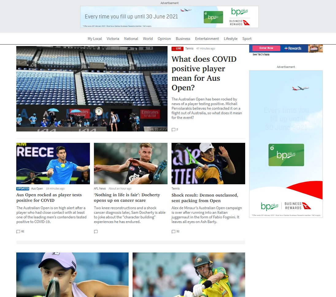 Same syndicated Barty piece interrupts the  #BallsOnly  @theheraldsun Sunday splash 1/6  #WomenInSport  Slice, slice baby: Barty powers into fourth round  https://www.heraldsun.com.au/sport/tennis/australian-open-2021-ash-barty-defeats-ekaterina-alexandrova-to-reach-fourth-round/news-story/118124cca48e4e75c07c7d40e2c8916f