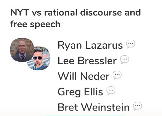Silicon Valley’s Safe Space  https://www.nytimes.com/2021/02/13/technology/slate-star-codex-rationalists.html This isn’t explicitly about Clubhouse (tho it is being discussed now)—but if you’re confused by the rigid libertarian ideology (& their hatred of journalism) there—especially from folks on the SuggestedUserList—please read this!