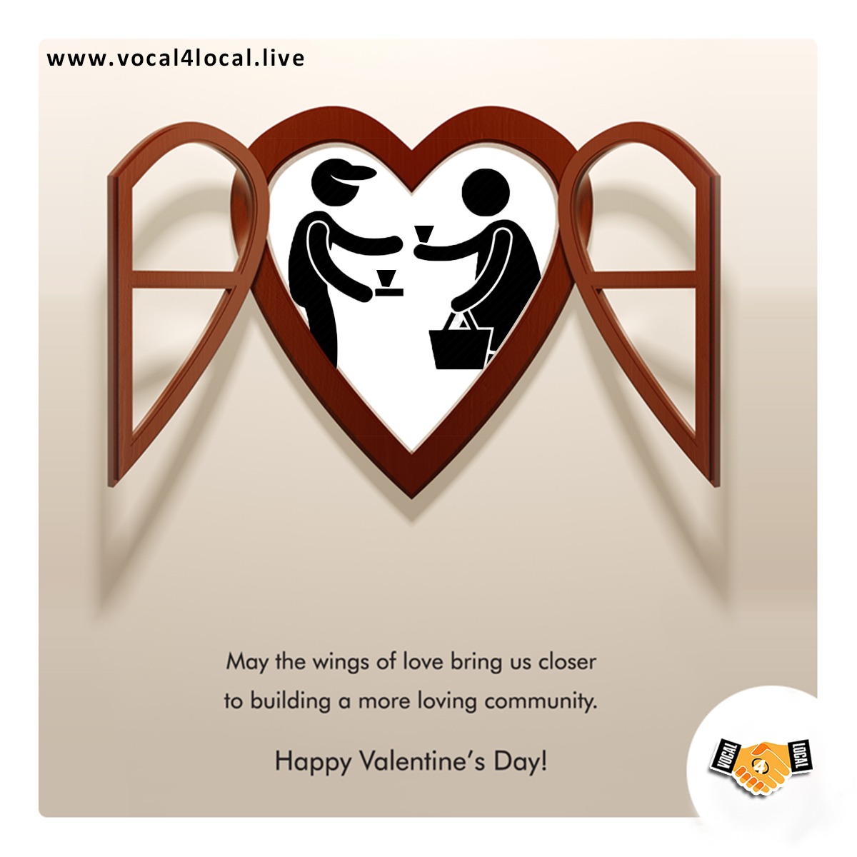 Vocal_4local's tweet photo. May we all spread the feelings of love, care and kindness through our works for the betterment of the society. 
We wish you all a very happy valentine's day.

#valentineweek #ValentinesDay2021  #onlinebusiness #localsearchengine  #Vocal4Local #Meerut https://t.co/Im00sNJxn9