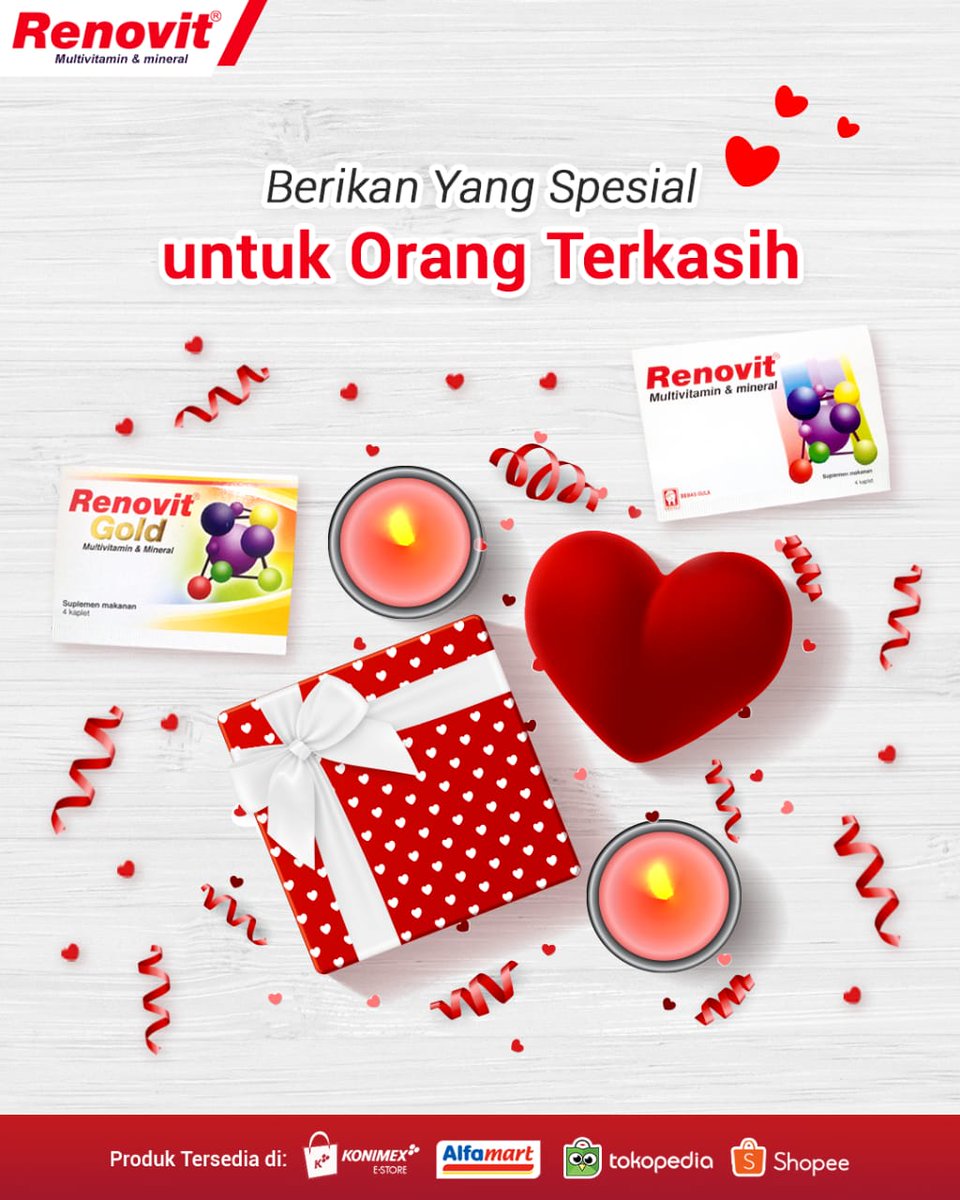 Sahabat bugar, memberikan perhatian pada orang terkasih dapat dilakukan melalui beragam cara. Apalagi perhatian soal kesehatan, Renovit Multivitamin bisa jadi hadiah spesial untuk menunjukkan rasa sayang anda untuk mereka.
#RenovitMultivitamin
#SiapJagaKesehatan #Lengkap25 https://t.co/RrTIza2hRC