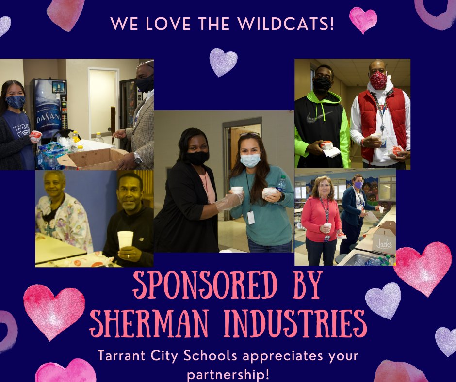 Sherman Industries sponsors breakfast for faculty and staff at Tarrant City Schools! Thanks for sharing the love with breakfast from Jack's on Friday! #tarrant #tarrantalabama #tarrantcityschools #education #alabamaschools #alabamaeducation #gotarrantwildcats #tarrantwildcats