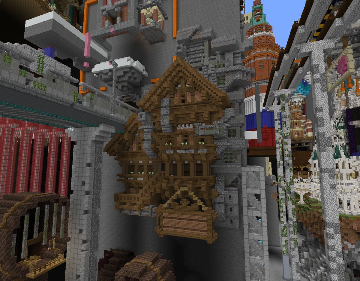 I had a great time and made these buildings at the event😆
#Minecraft違法建築イベ