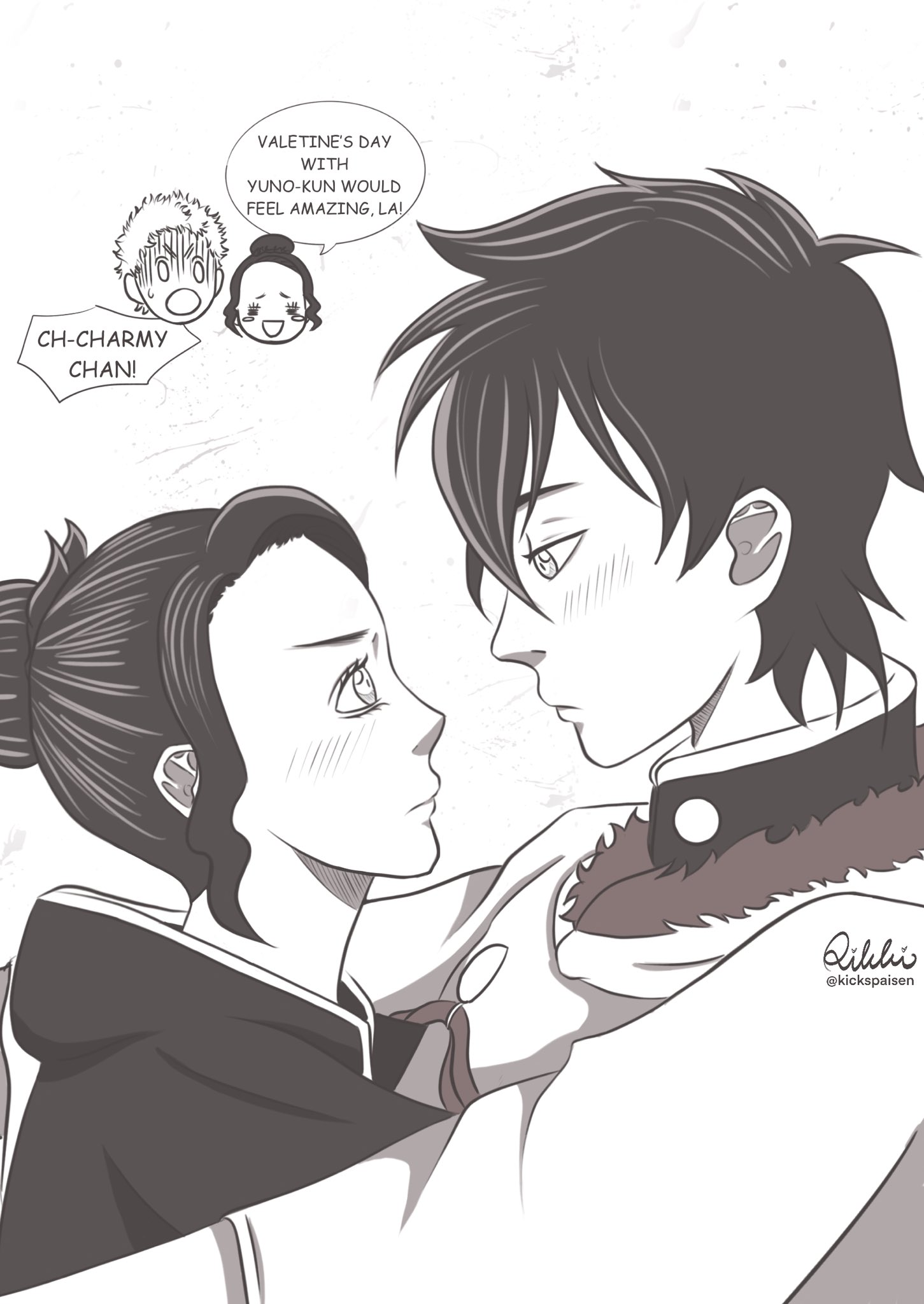 Rikki リッキーパイセン Love Triangle 三角関係 Blackclover Blackcloverfanart ブラッククローバー チャーミー リル ユノ Charmy Rill Yuno T Co R9lthlell3 Twitter