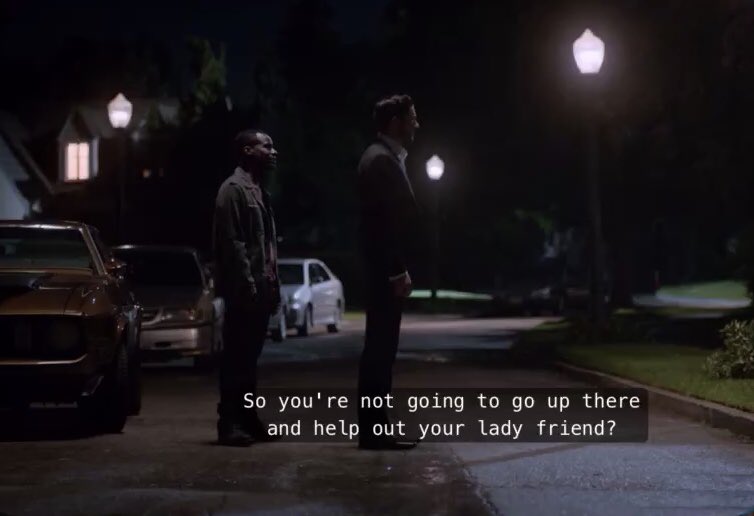 Lucifer is such an idiot. He literally does the same thing Mr SOB didChloe is in danger. Lucifer has a VERY GOOD reason to go back to earth in this moment, but he doesn’t because he believes by going back he’ll make things worse. He belongs in Hell