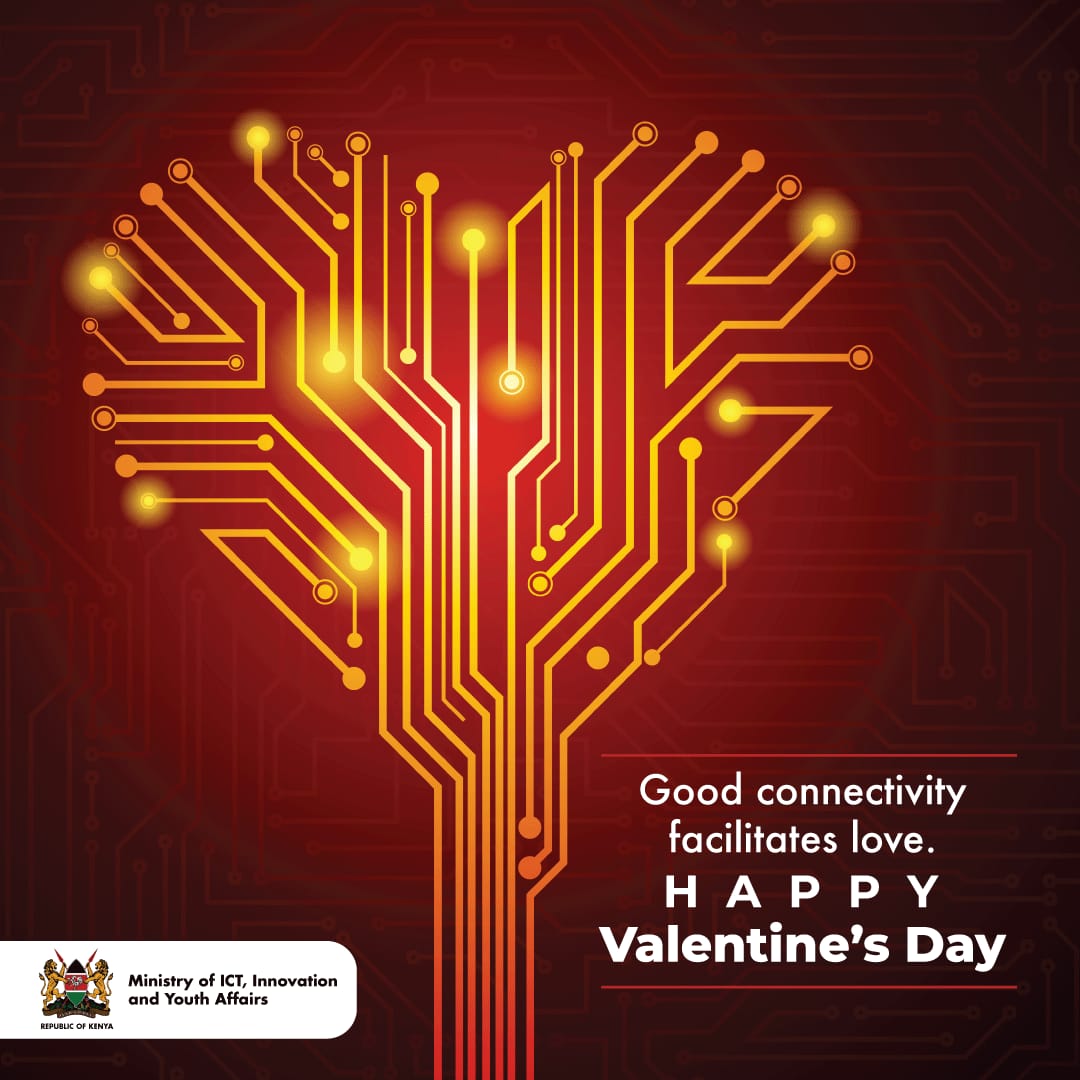 MoICTKenya's tweet photo. Happy Valentine's Day

@Kenyayearbook
@KBCChannel1 
@konzatech 
@ICTAuthorityKE 
@CA_Kenya 
@kenyafilmcomm 
@InfoKfcb 
@SpokespersonGoK 
@SDY_Ke 
@NYC_YouthVoice 
@YouthFund_Ke 
@Posta_Kenya 
@NCS_Kenya 
@MediaCouncilK https://t.co/phVY4HKJoq