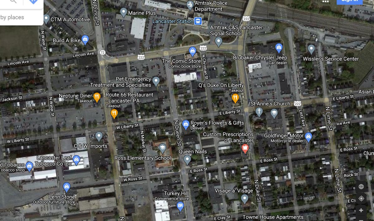 We took the train to town, and it is curious that the Amtrak Station feels disconnected from the city. Historical satellite imagery from the early 1900s shows that this was the case at that point as well. Maybe because the station was technically just outside the city limits?