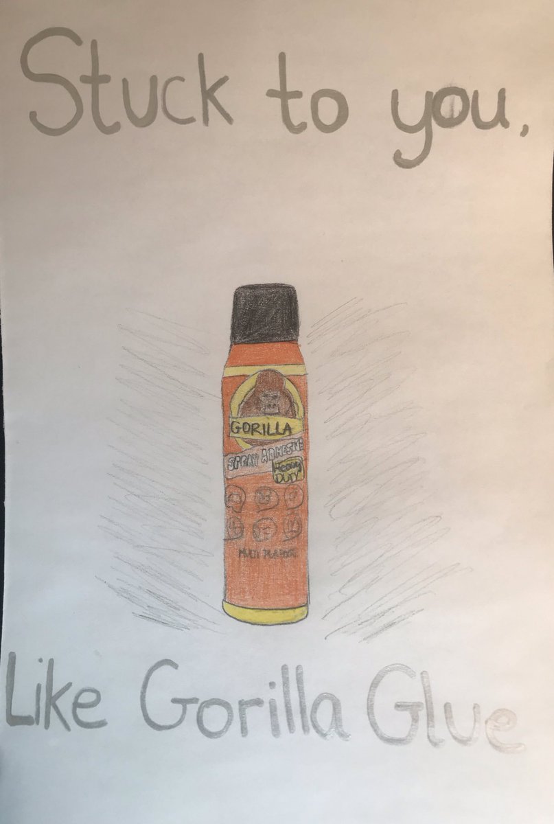 hayimgay2's tweet photo. Applicable Valentine’s Day card inspo for you all #GorillaGlue #ValentinesDay https://t.co/l7ZVDC8DBk