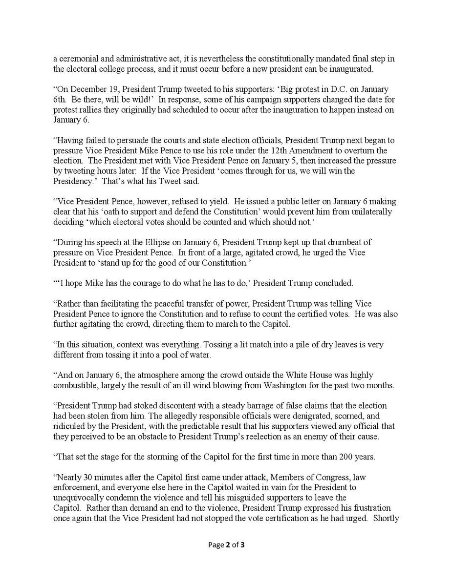 SenatorCollins's tweet image. My statement on the Article of Impeachment:

youtube.com/watch?v=J4mpP7…