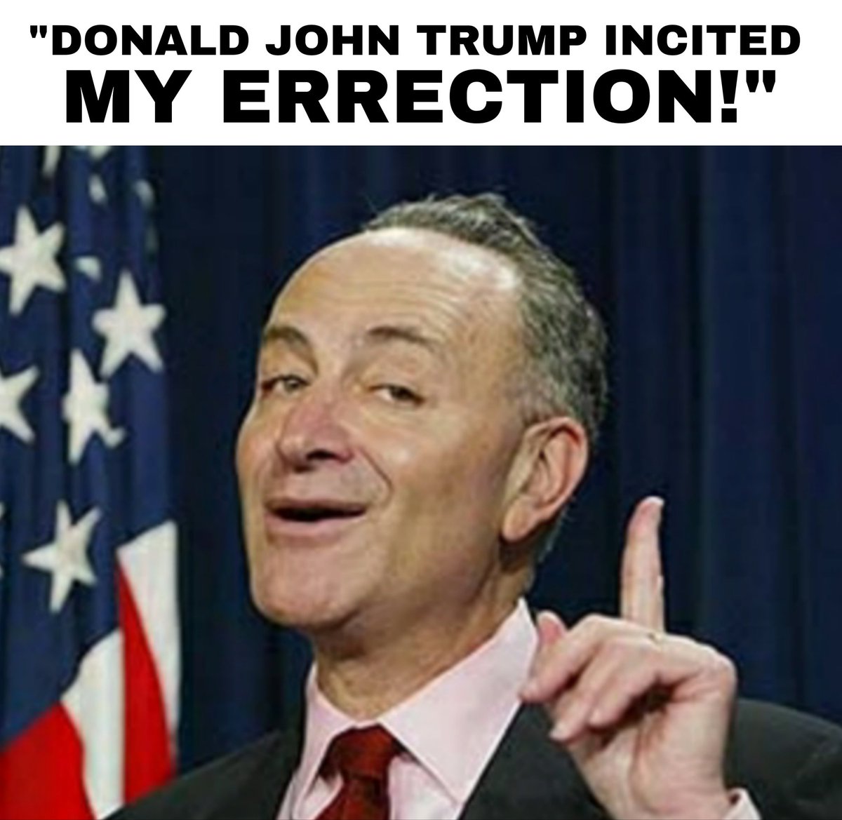 kenivan's tweet image. @chuckschumer @SenSchumer Hey Schumer! You would have had a winning, more "POINTED" case had you gone with charging Donald Trump with "INCITING YOUR ERRECTION"! 
🤣🤣🤣🤣
🇺🇸 🇺🇸 🇺🇸 TRUMP 2024! 🇺🇸 🇺🇸 🇺🇸
