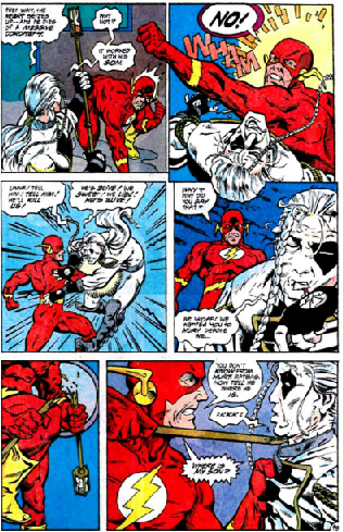 Wally West - The FlashWally and a young woman named Bonnie using evidence they uncovered put a criminal named Diogenes in prison for life. Wally and Bonnie fell in love and had a son. He retired from being the Flash until Diogenes returned and kidnapped his son.