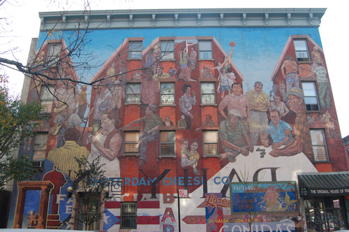 Can you imagine living down the block from this historic mural? Located at 104th st. &amp; Lexington Ave, it famously depicts the vibrant daily activities of local residents. Titled, "The Spirit of East Harlem,"  it attracts numerous visitors and  is an artistic staple of El Barrio.