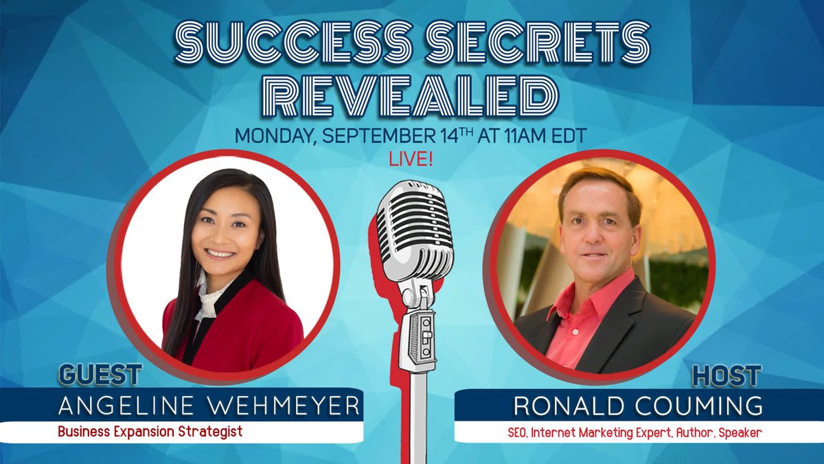 Inspiring Replay of Success Secrets Revealed, Angeline Wehmeyer,  interviewed by Ronald Couming, SEO Specialist

rcsonlinesolutions.com/all-video-blog…
