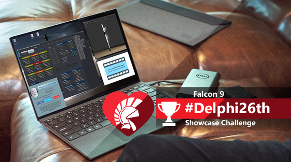 EmbarcaderoTech's tweet photo. Falcon 9 Simulator uses #engineering equations to simulate the behavior, efforts, performance, and controlling the trajectory, of the first stage of a Falcon 9 (SpaceX) rocket. Powered by #Delphi! Learn more: https://t.co/KRj5gwP244 #ShowcaseChallenge #Delphi26th @DAguirreGrazio https://t.co/egTZP4prFQ
