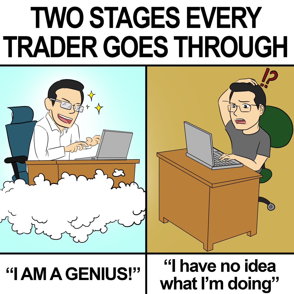 10minutetrading's tweet photo. Have you felt this in your trading before?
Whenever I’d get on a hot streak, I think I've finally cracked the code and say, "I'm a genius!"
But sometimes I end up having no idea what I'm doing!
#stockmarket #stocktrading #howtotrade #aitrading #aistocktrading 10minutetrader https://t.co/xSljwLXmo8