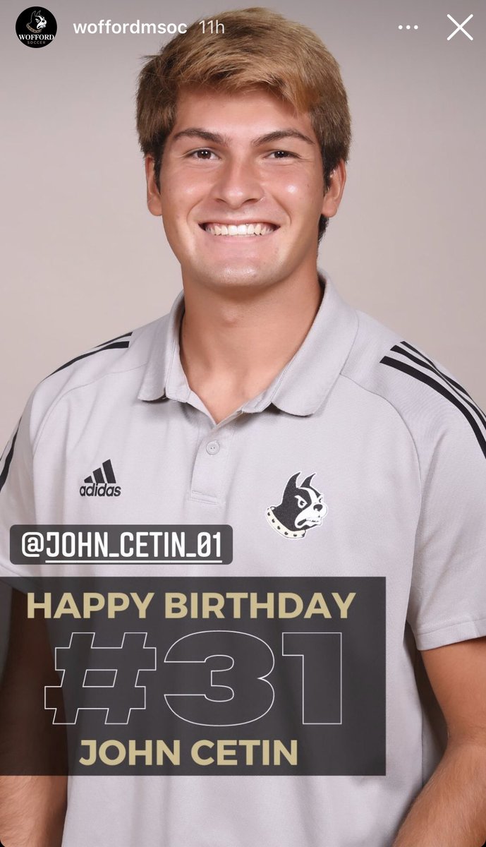 Happy Birthday to one of our very own <a href="/john_cetin_01/">John Cetin</a> enjoying his time <a href="/WoffordMSOC/">Wofford Men's Soccer</a> ! 🎉 🎂 🎈