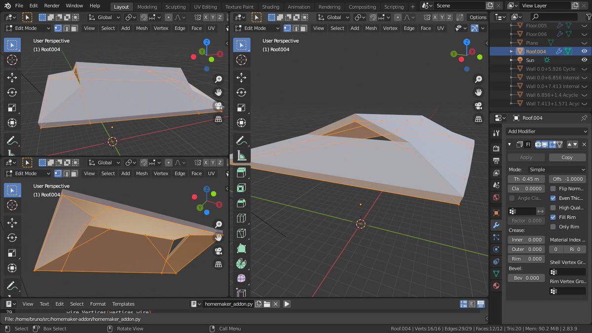 Not quite sure how this will work out, but Topologic might be very good for drawing complex roof shapes