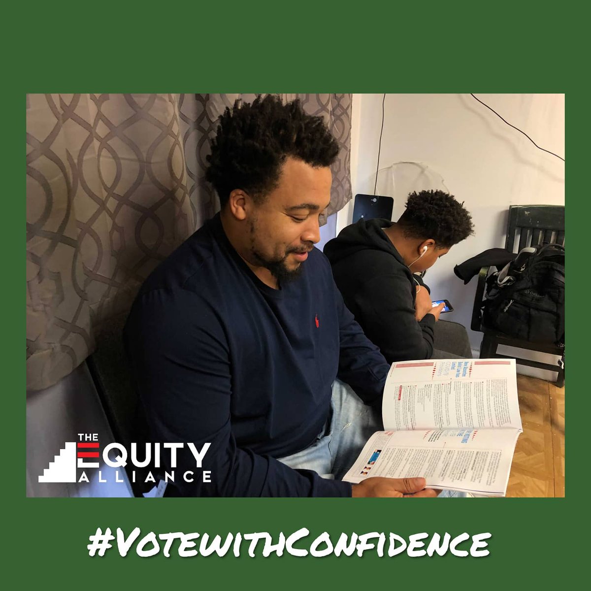 EquityAlliance1's tweet photo. Our #VoteMob street team was out braving the cold weather to make sure Chattanooga Black voters #votewithconfidence. We hit up barbershop, beauty shops and boutiques meeting our people where they are. https://t.co/rVk7NcJ6j1
