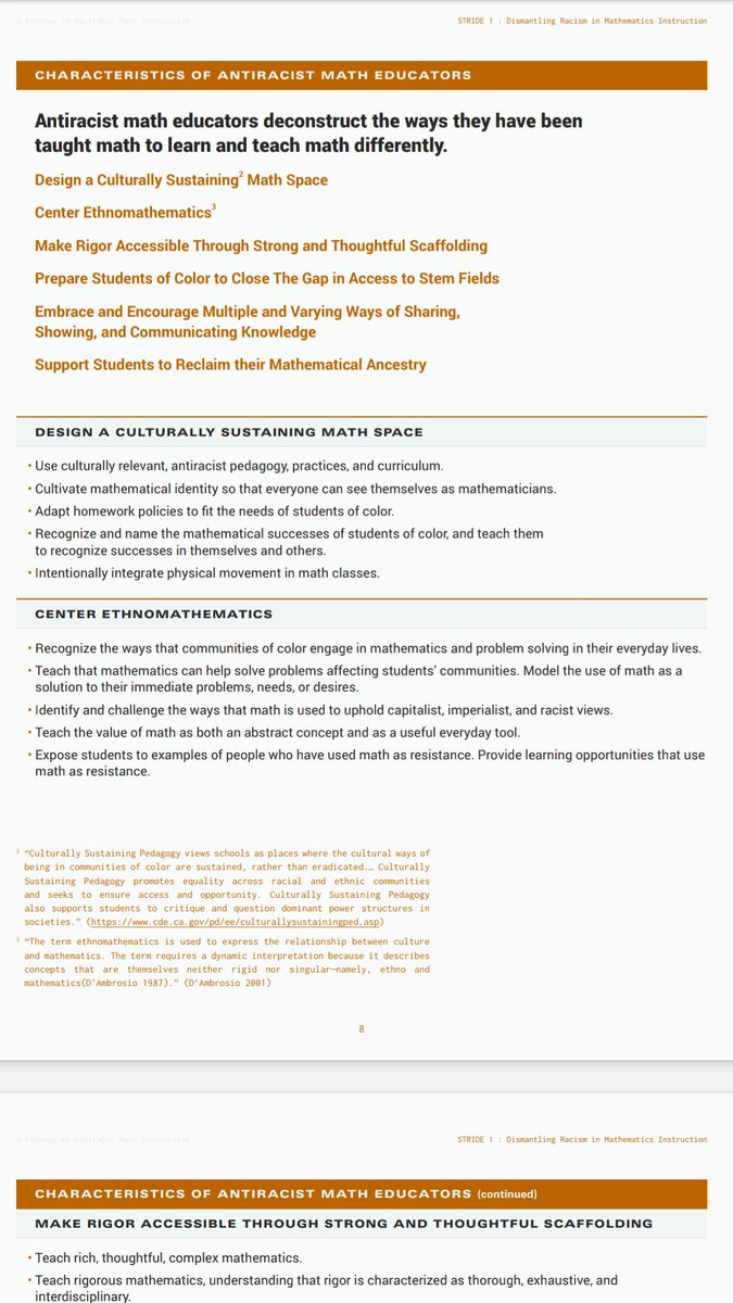 Let's see what else is in this shitshow 82-page document that either derives from or shares a source with the Seattle/Washington ethnomathematics program instantiated in 2019. Some real doozies here already.