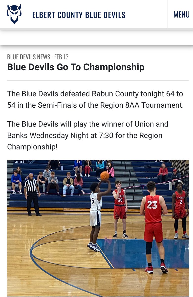 SHOUTING LOUD CONGRATULATIONS to our ECCHS VARSITY DEVILS BASKETBALL for taking the WIN tonight and heading the CHAMPIONSHIP!!! Way to go!!! 💙🏀💙