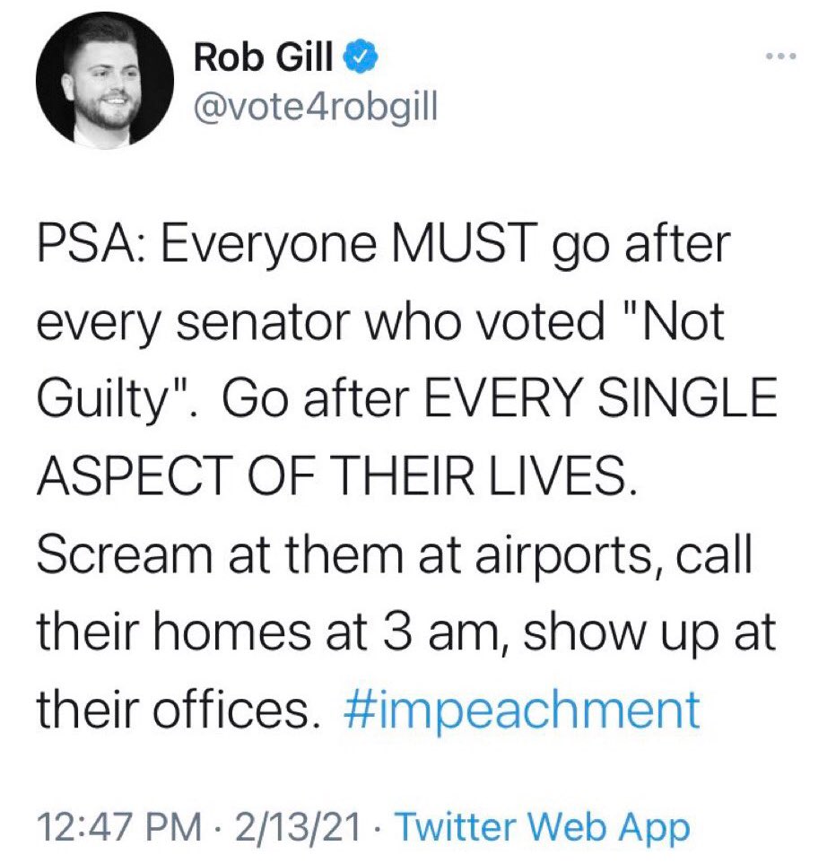 Tell me... Is this @vote4robgill calling for violence against Government officials?