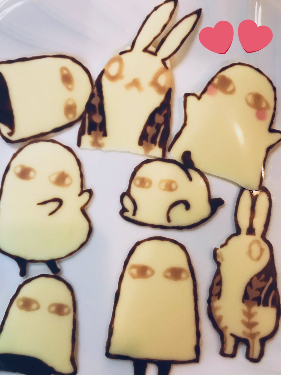 えのき 今年もバレンタインはキャラチョコを作りました 去年の方が色鮮やかだったかな笑 メジェド様 ウェネト 叶くん 緑川さん 蒼井くん 大倉くん 安田くんを今年は作りました 不器用な割には頑張ったと思う笑 えのき 今年もバレンタインはキャラチョコを作りました 去年の方が色鮮やかだったかな笑 メジェド様 ウェネト 叶くん 緑川さん 蒼井くん 大倉くん 安田くんを今年は作りました 不器用な割には頑張ったと思う笑