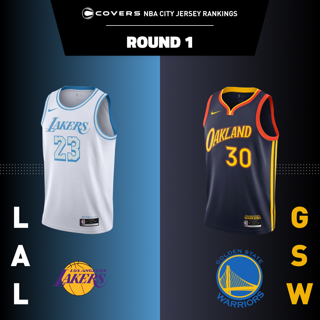 Covers on X: Covers #NBA City Jersey Rankings Matchup 7 #LakeShow vs  #DubNation Which jersey is better? Vote below!  / X